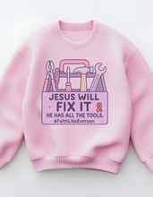 Load image into Gallery viewer, Jesus Will Fix It Crewneck Sweatshirt
