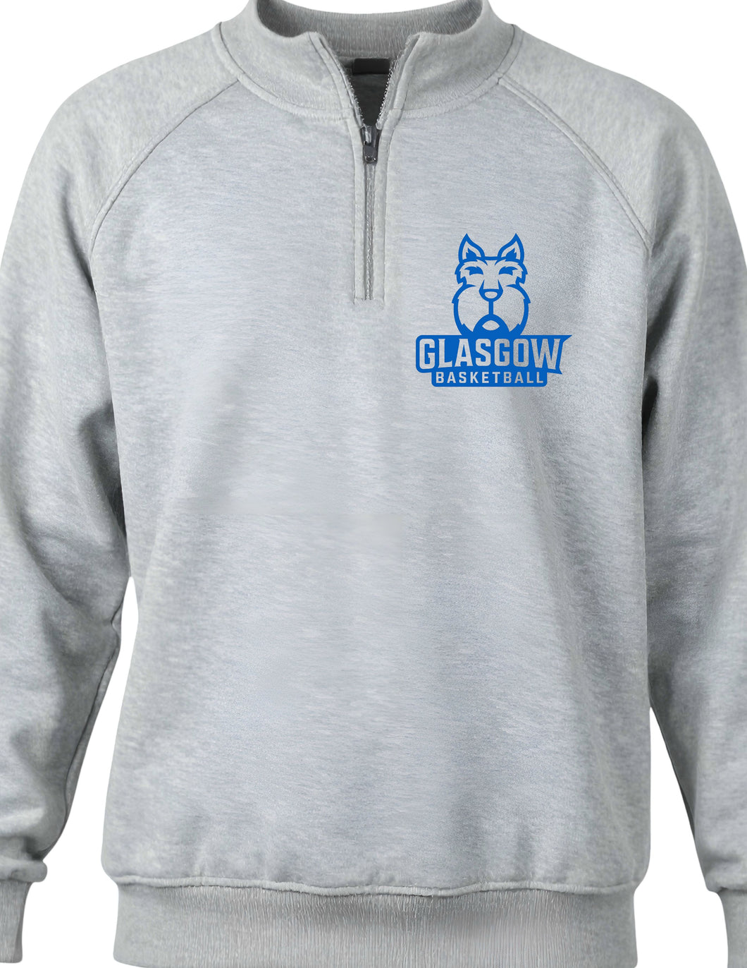GMS Basketball Gray Quarter Zip Pullover